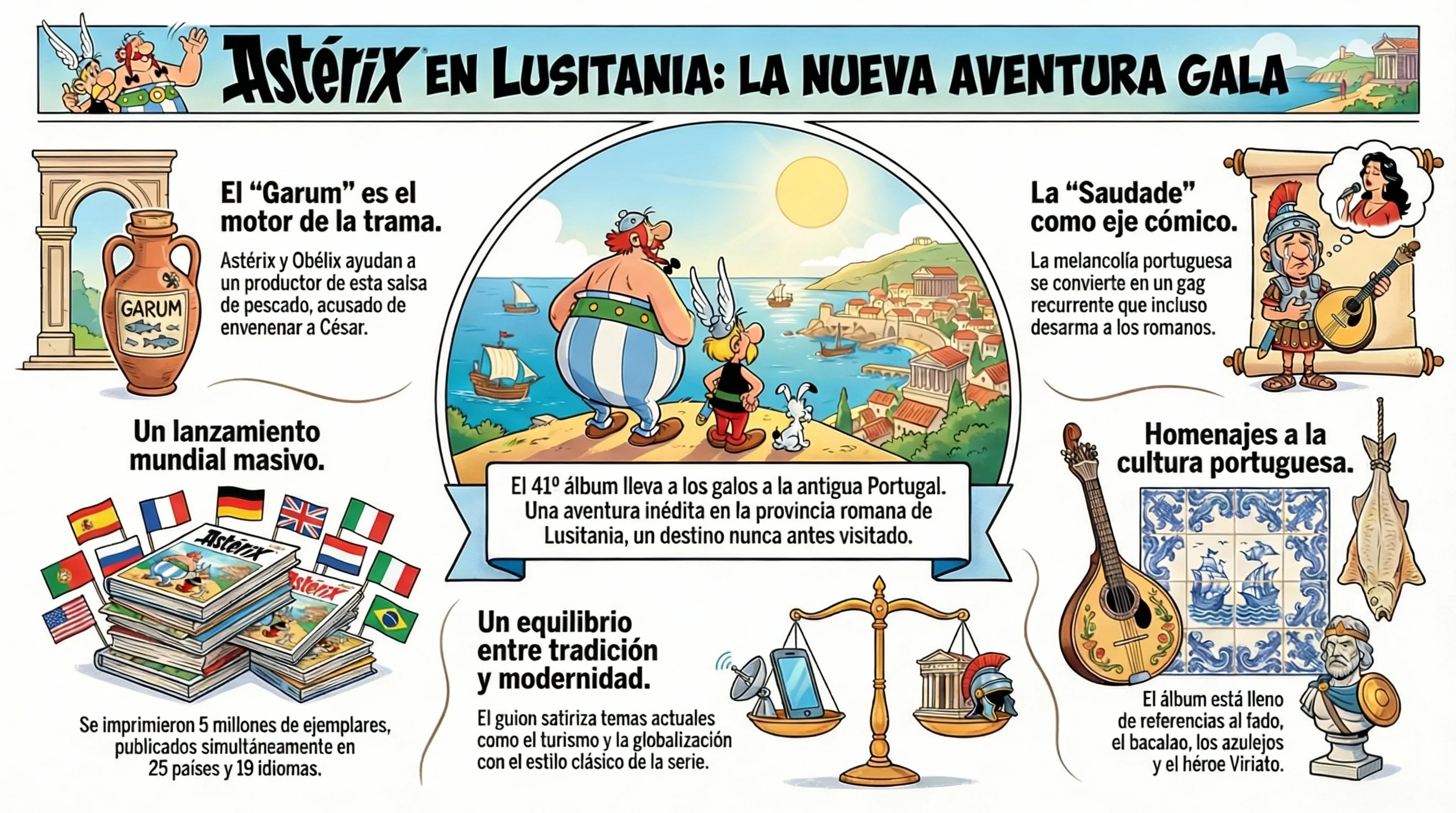 Infografía de Asterix en Lusitania