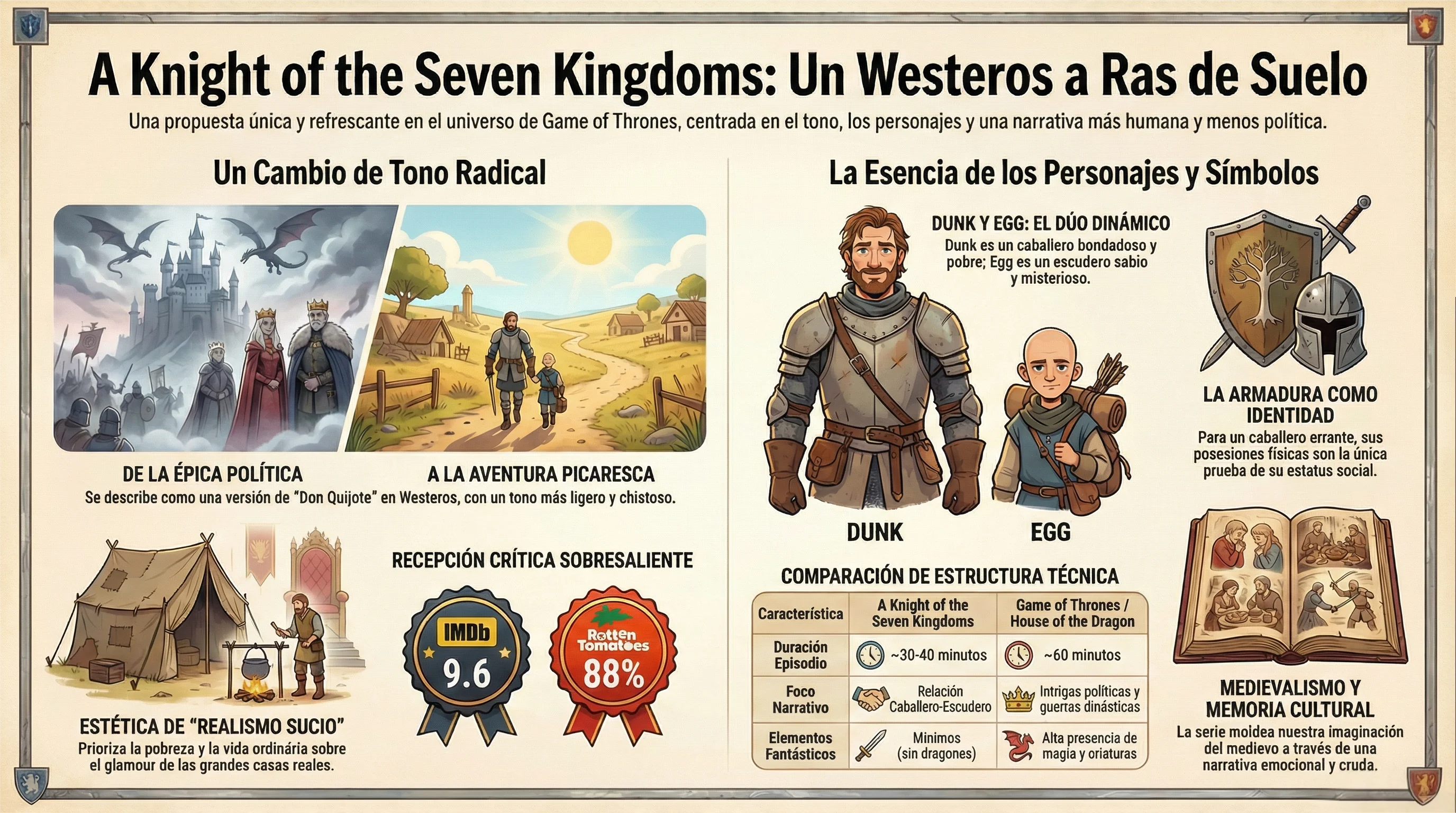 Infografía de El Caballero de los Siete Reinos