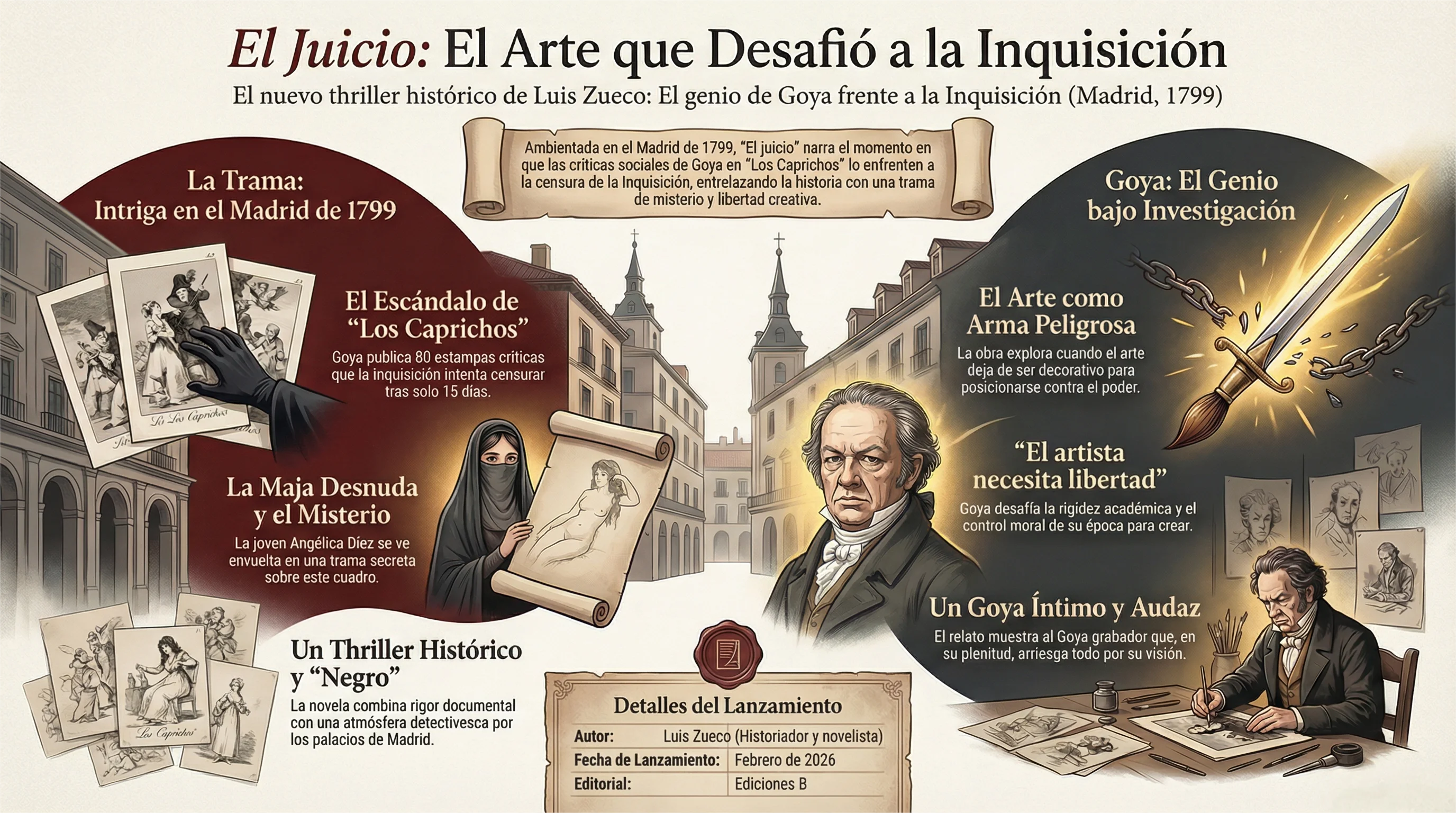 Infografía de El Juicio - La Inquisición Contra Goya