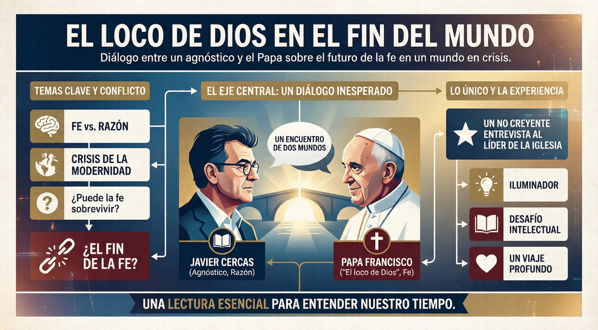 Infografía de El Loco de Dios en el Fin del Mundo
