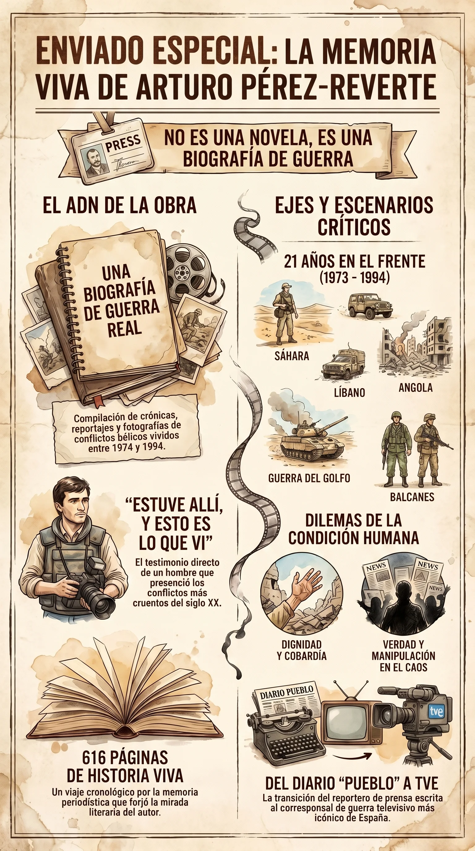Infografía Enviado Especial : Una Biografía de Guerra