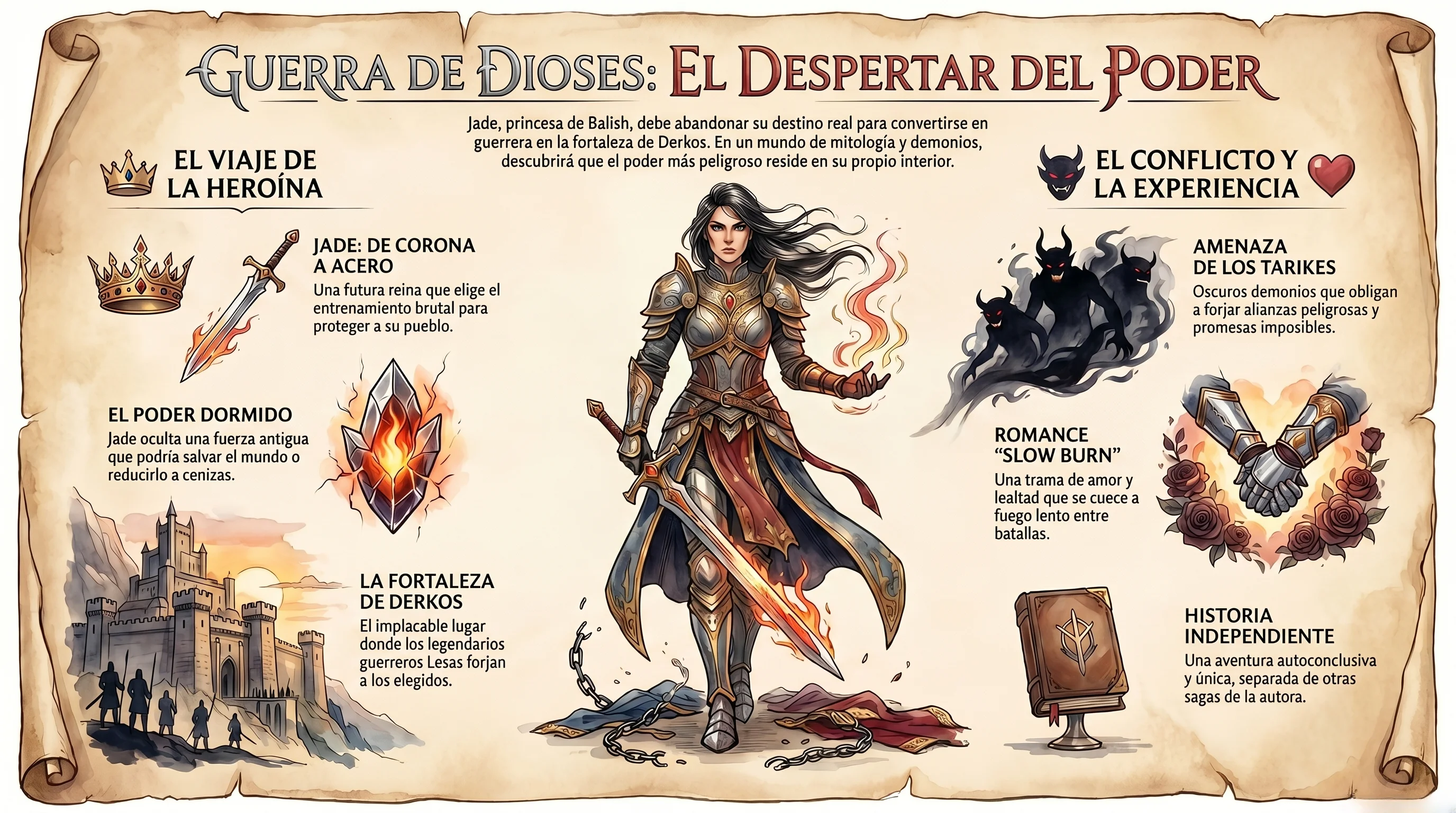 Infografía de Guerra de Dioses