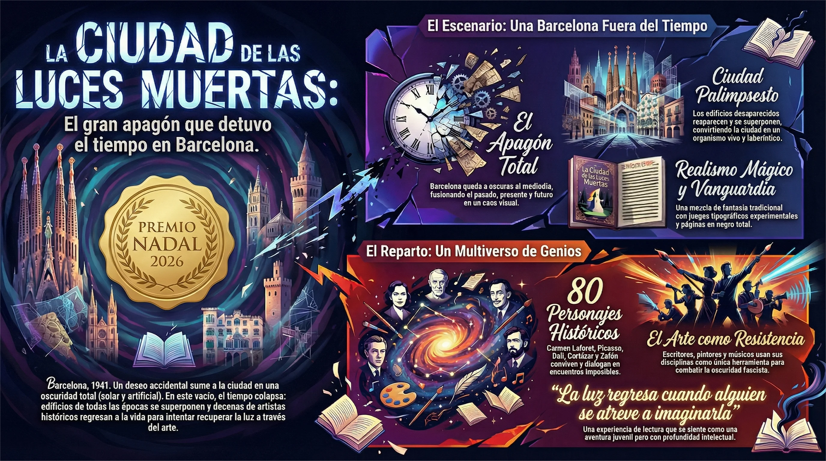 Infografía de La Ciudad de las Luces Muertas