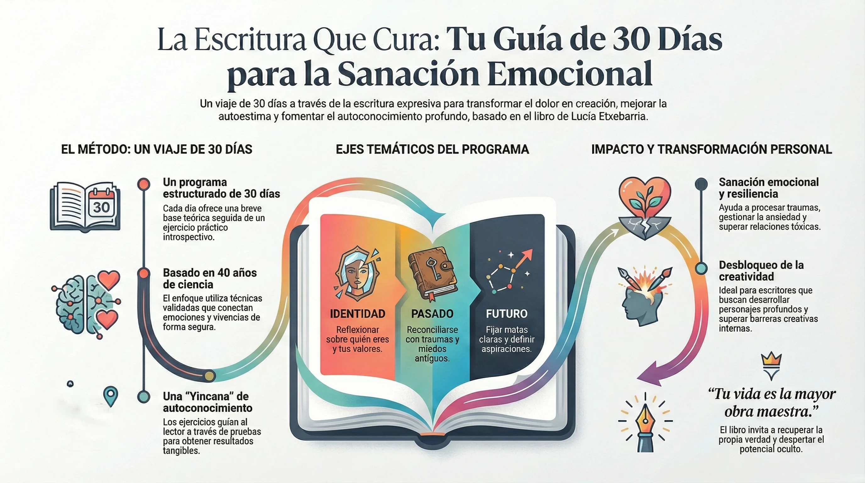 Infografía de La Escritura que Cura