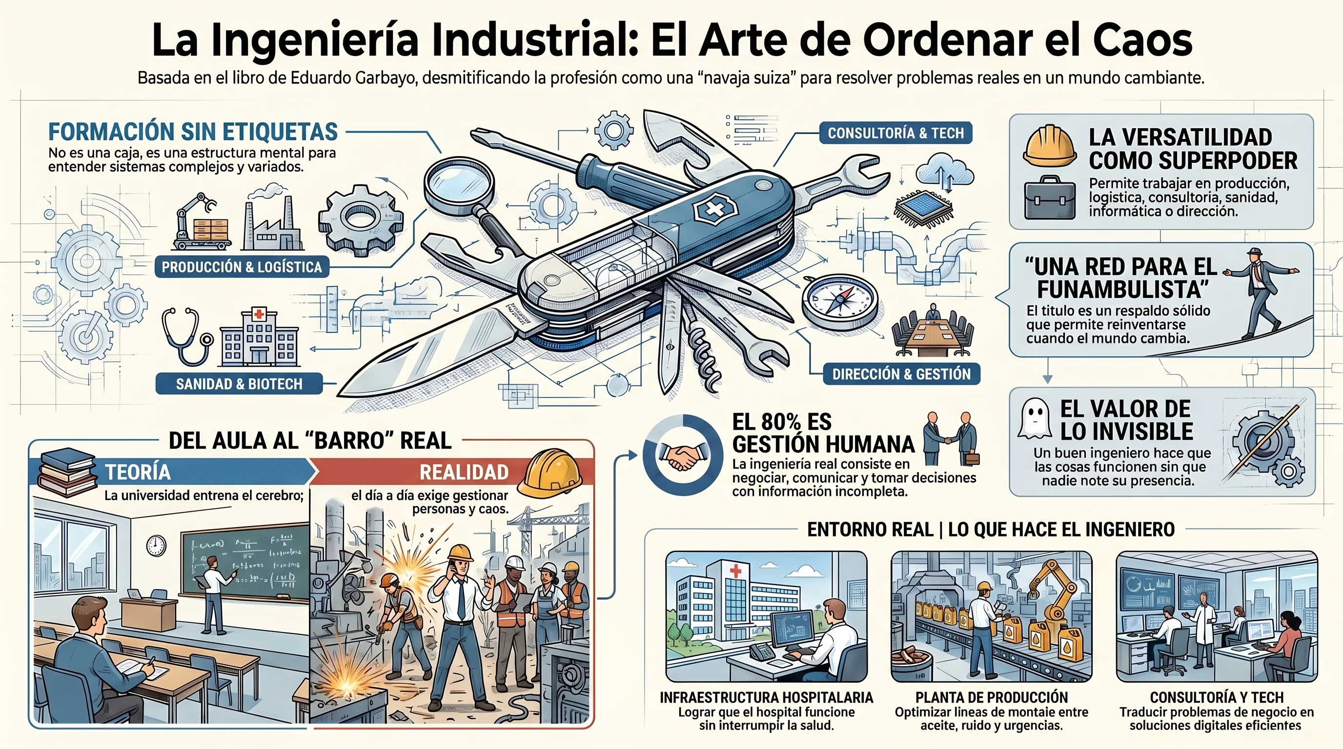 Infografía de La profesión de ingeniero industrial: 40 historias de ingenieros y su día a día