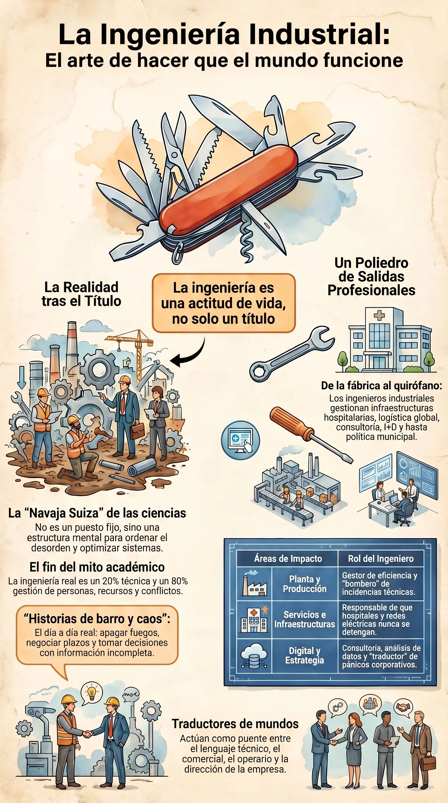 Infografía La profesión de ingeniero industrial: 40 historias de ingenieros y su día a día