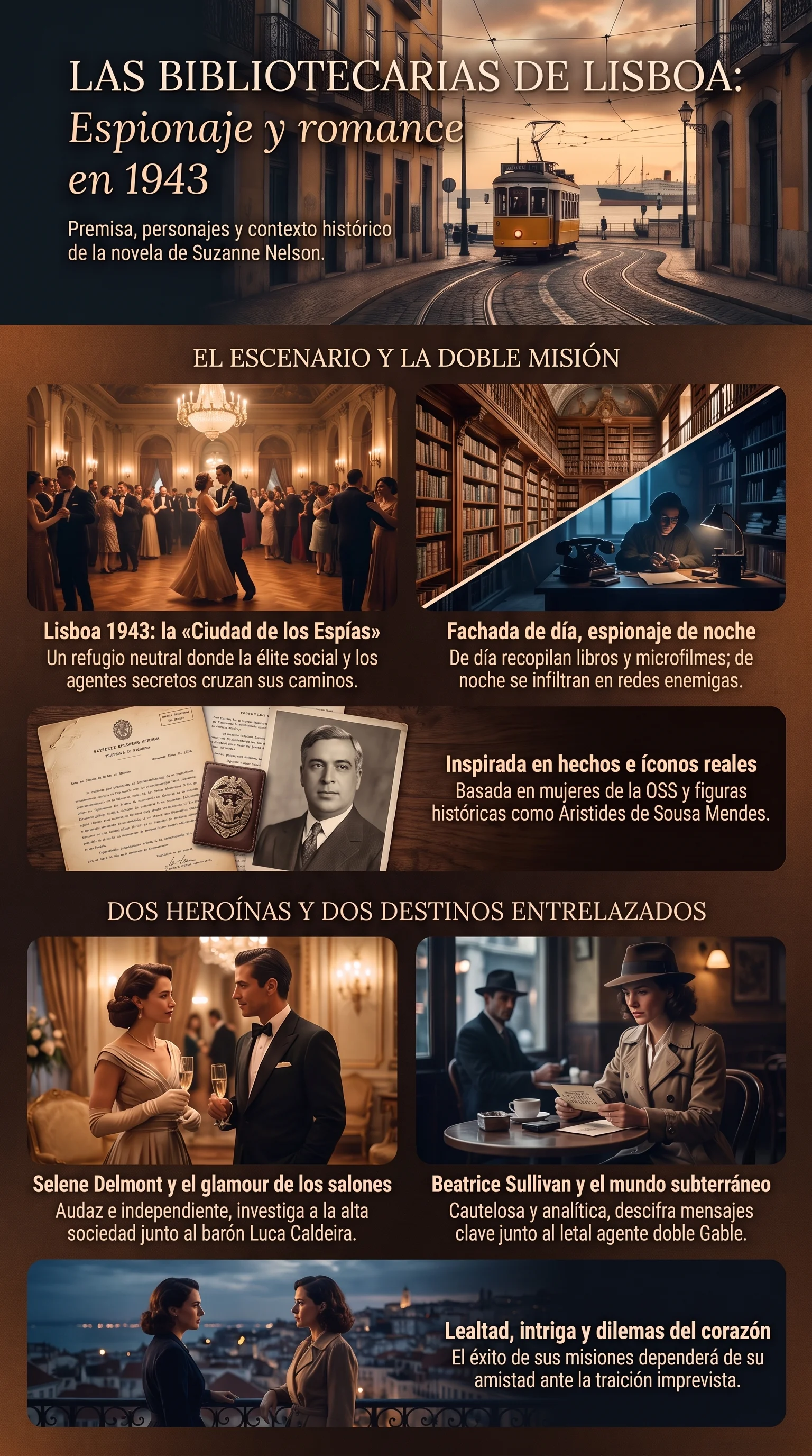 Infografía Las bibliotecarias de Lisboa