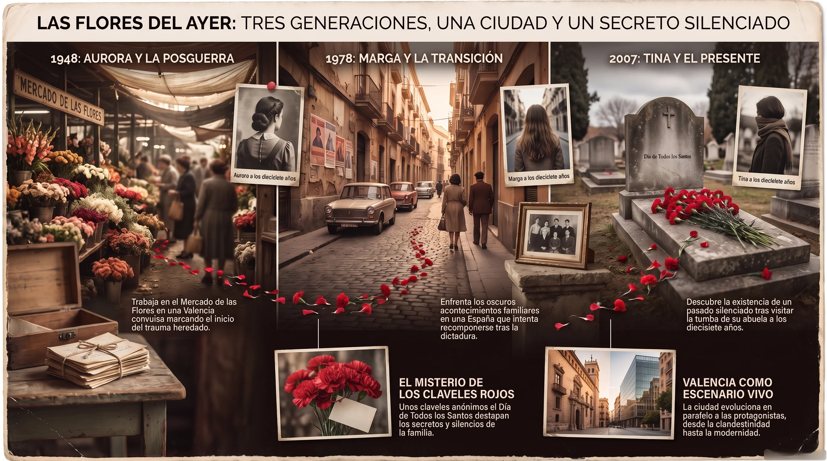 Infografía de Las flores del ayer