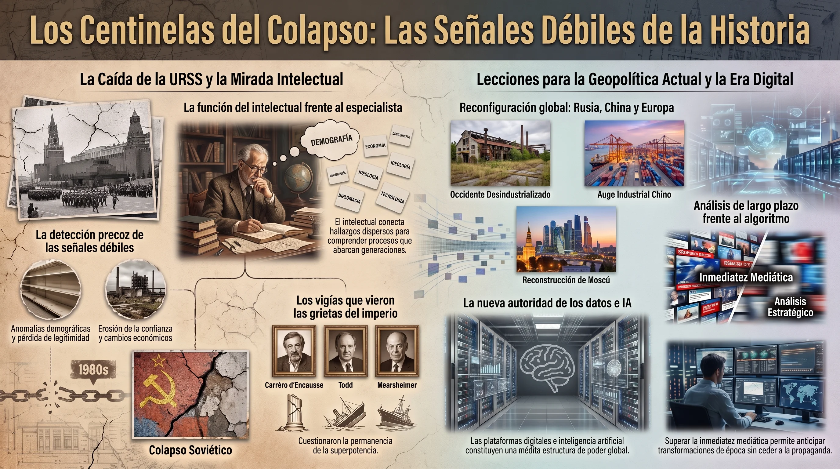 Infografía de Los Centinelas del Colapso