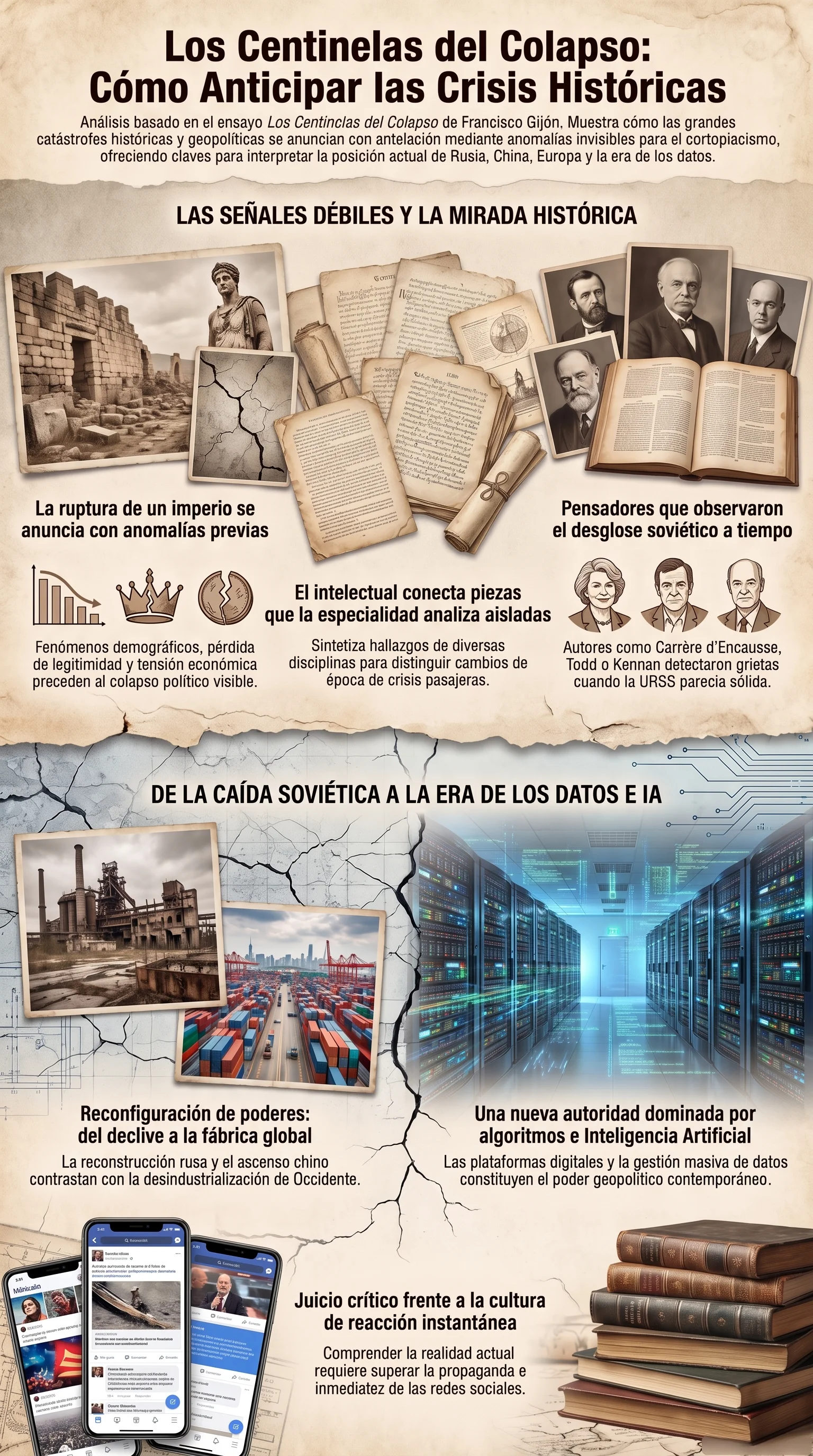 Infografía Los Centinelas del Colapso