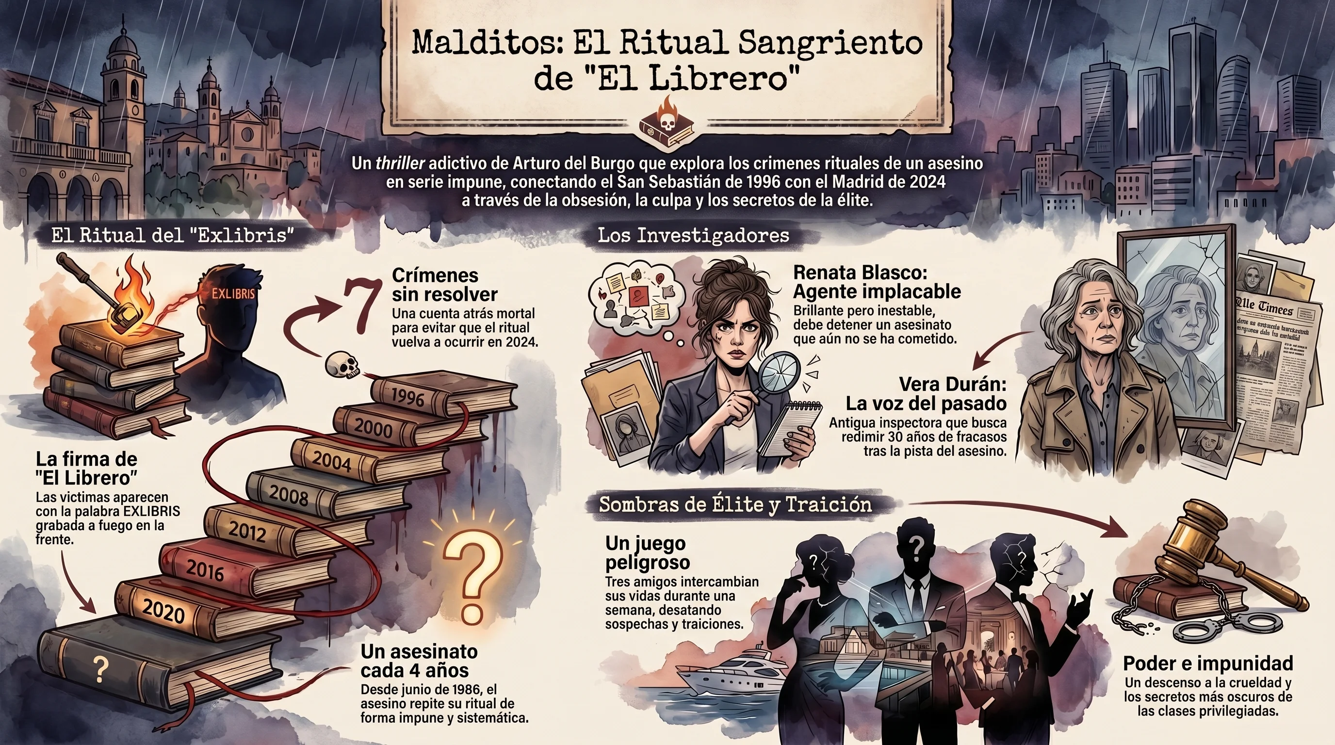 Infografía de Malditos