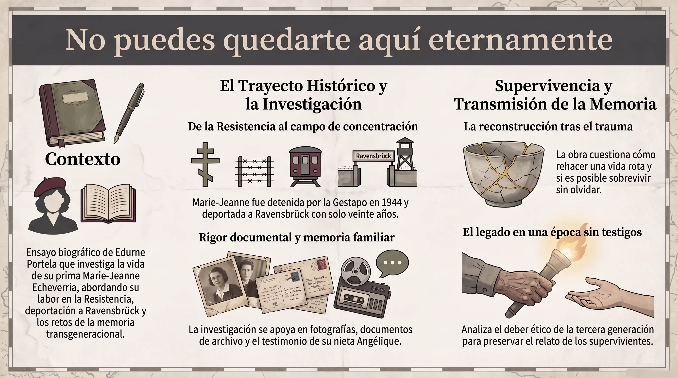 Infografía de No puedes quedarte aquí eternamente