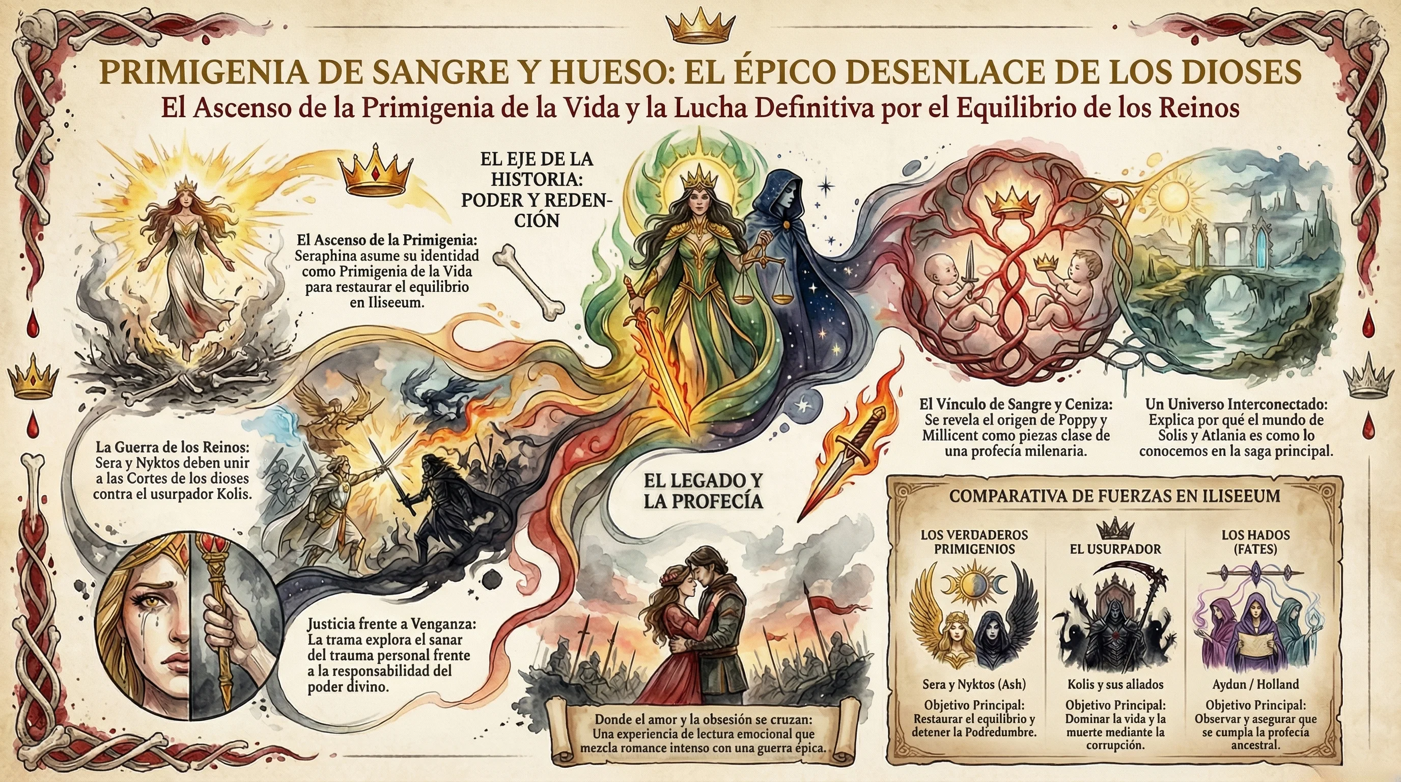 Infografía de Primigenia de Sangre y Hueso